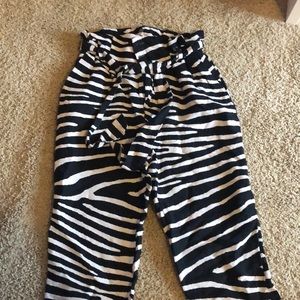 Cinched Zebra Pants